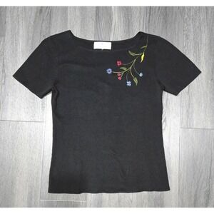 Vintage 80s Peruvian‎ Connection 100% Pima Cotton Short Sleeve Shirt - Black - L